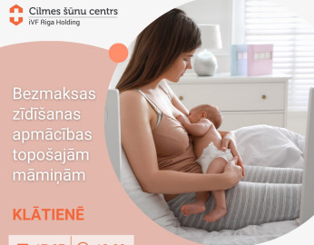 Bezmaksas zīdīšanas apmācības topošajām māmiņām KLĀTIENĒ